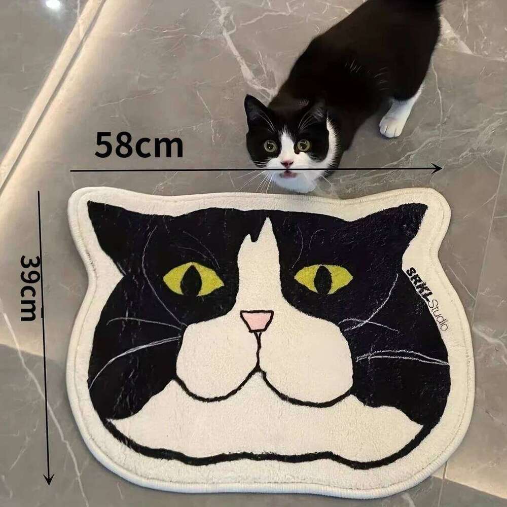 1 Piece of Cat Floor Mat Is Anti Slip, Waterproof, and Stain Resistant, Suitable for Bathroom, Bedroom, Kitchen, Home Decoration H260226