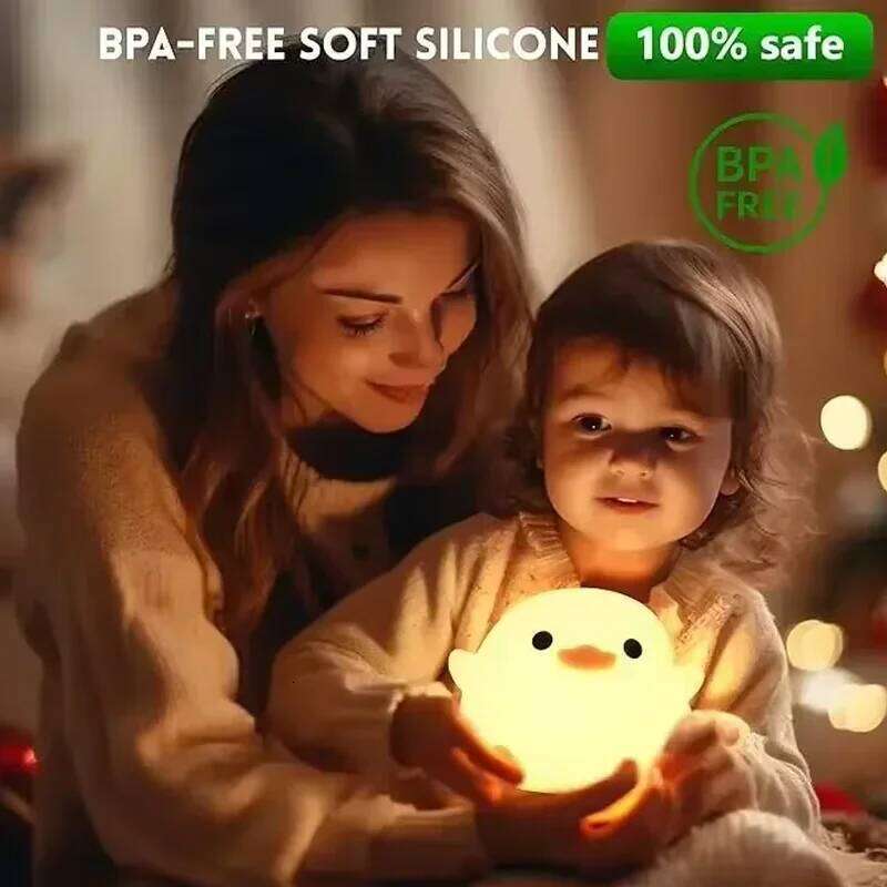 LED Night Lights Cute Sheep Panda Rabbit Silicone Lamp USB Rechargeable Timing Bedside Decor Kids Baby nightlight Birthday Gift Z260227
