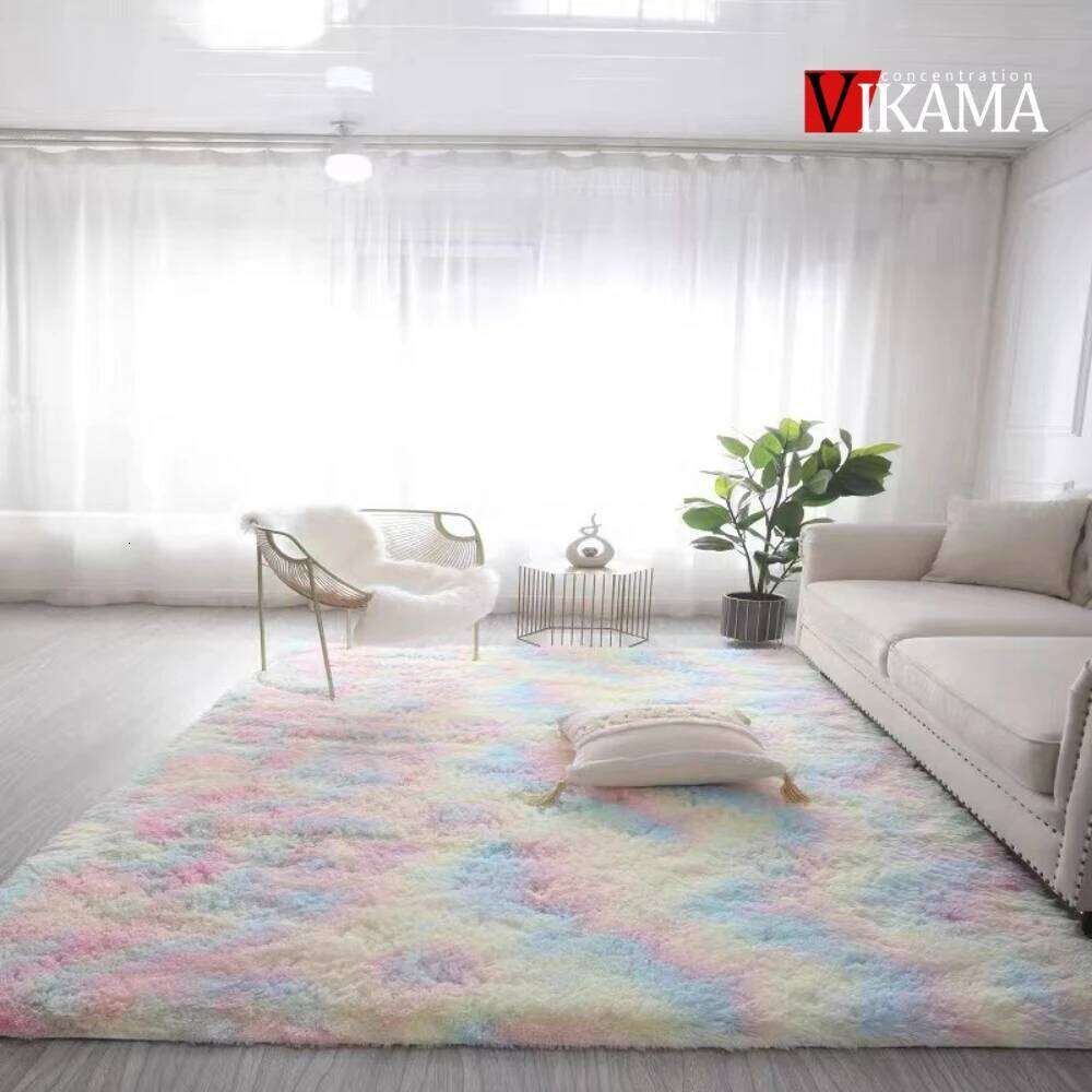 VIKAM for Living Room Decor Rugs Fluffy Thick Plush Carpet For Bedroom Large Area Rug Crawling Mat Gray Black pink H260226