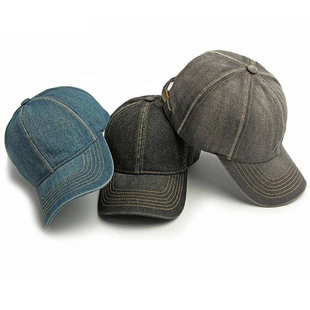 HT4751 Hat Spring Summer Denim Caps for Men Women 6 Panels Snapback Wash Cotton Male Female Adjustable Baseball Cap Z260226