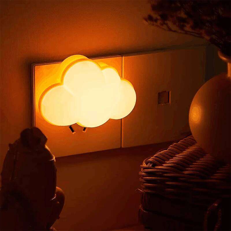 LED Smart Motion Sensor Lights Plug In Auto On/Off Cloud for Kids Bedroom Stair Hallway Study Bedhead Night Lamps Z260227