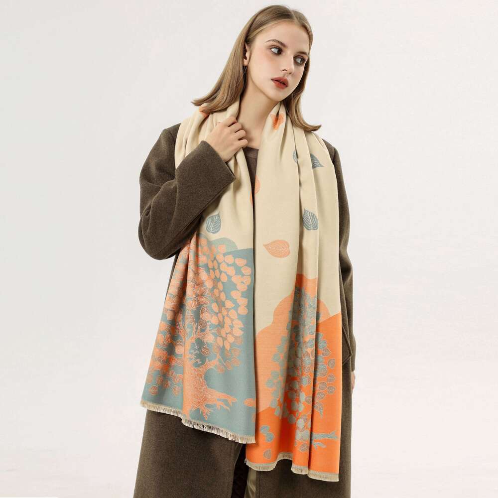 New Warm Winter Scarf Cashmere Women Pashmina Design Print Shawls Wrap Female Thick Blanket Soft Bufanda Stoles 2024 Fashion Z260226