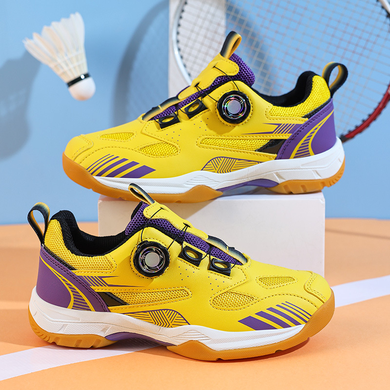 Free shipping Children's badminton shoes with adjustable buckle suitable for men's , women's and young boys and girls Perfect for light
