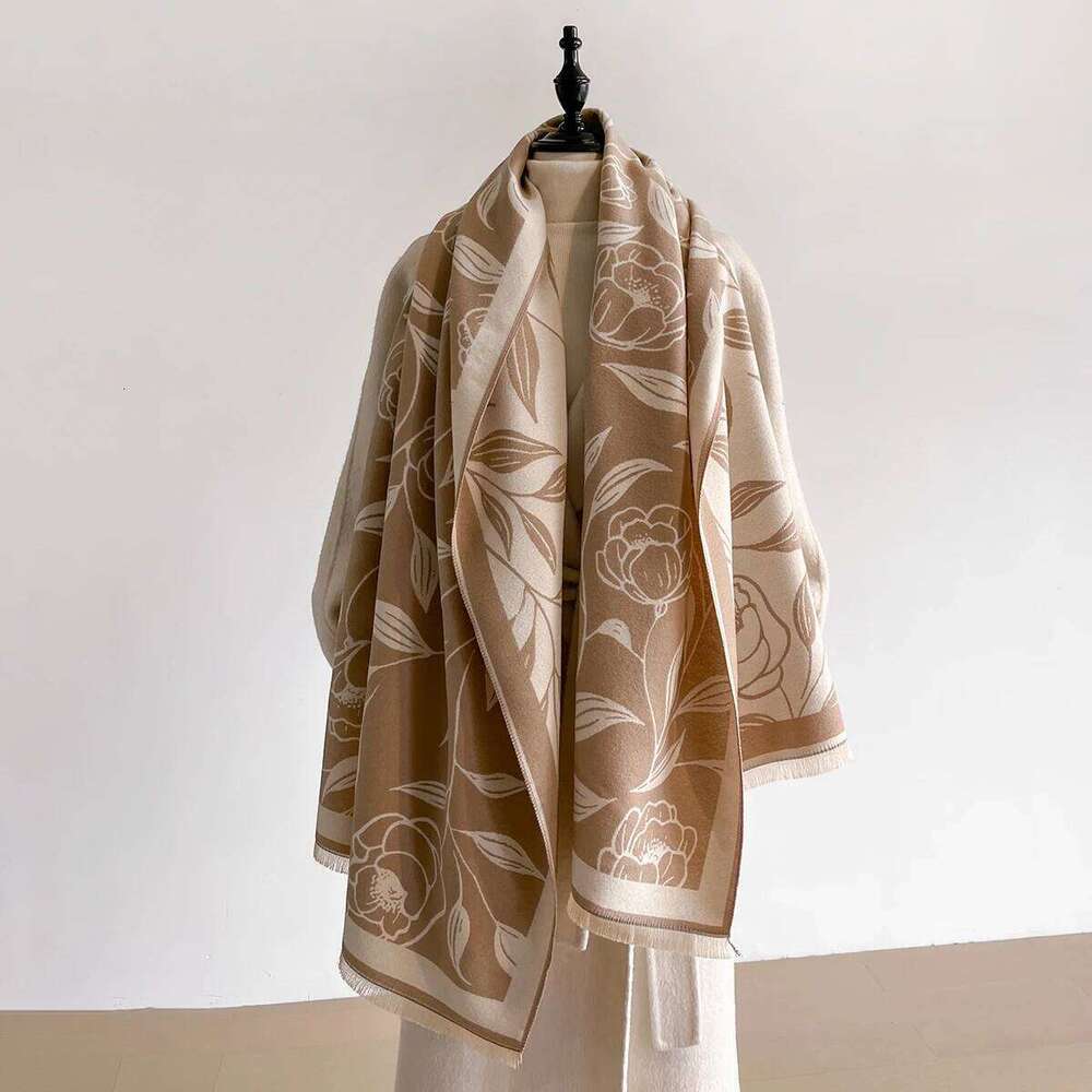 NEW Brand Women Fashion Jacquard Imitation Cashmere Soft Warm Pashmina Shawl Winter Coldproof Windproof Blanket Scarf Z260226