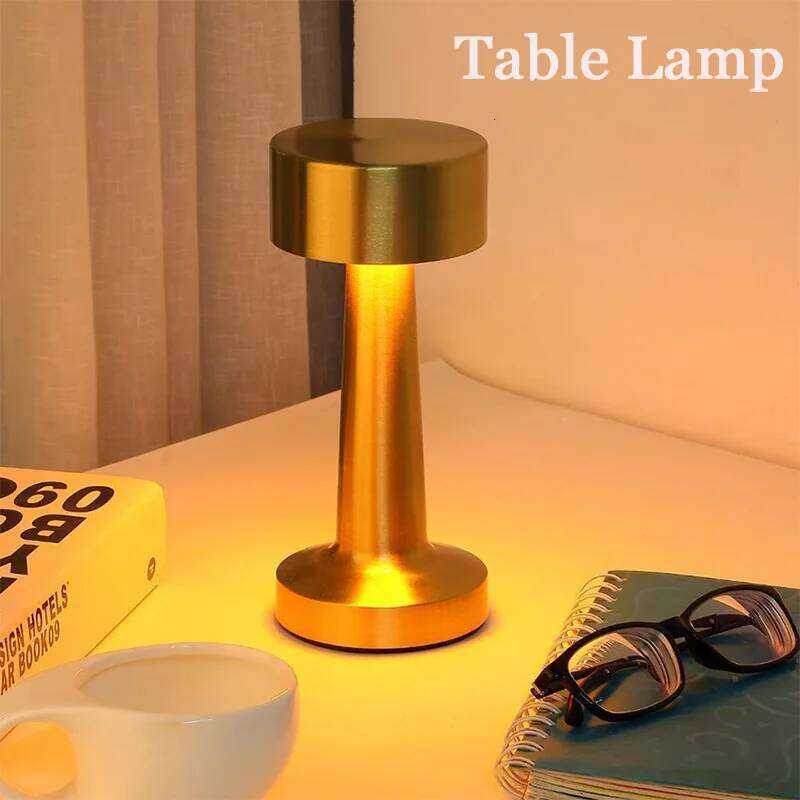 LED Table Lamp usb Rechargeable retro lamp reading Touch Sensor night light bedroom decoration for home room desk Z260227