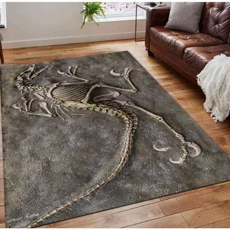 Dinosaur Fossil Area Anti Slip Carpet Living Room Bedroom Home Decoration H260226