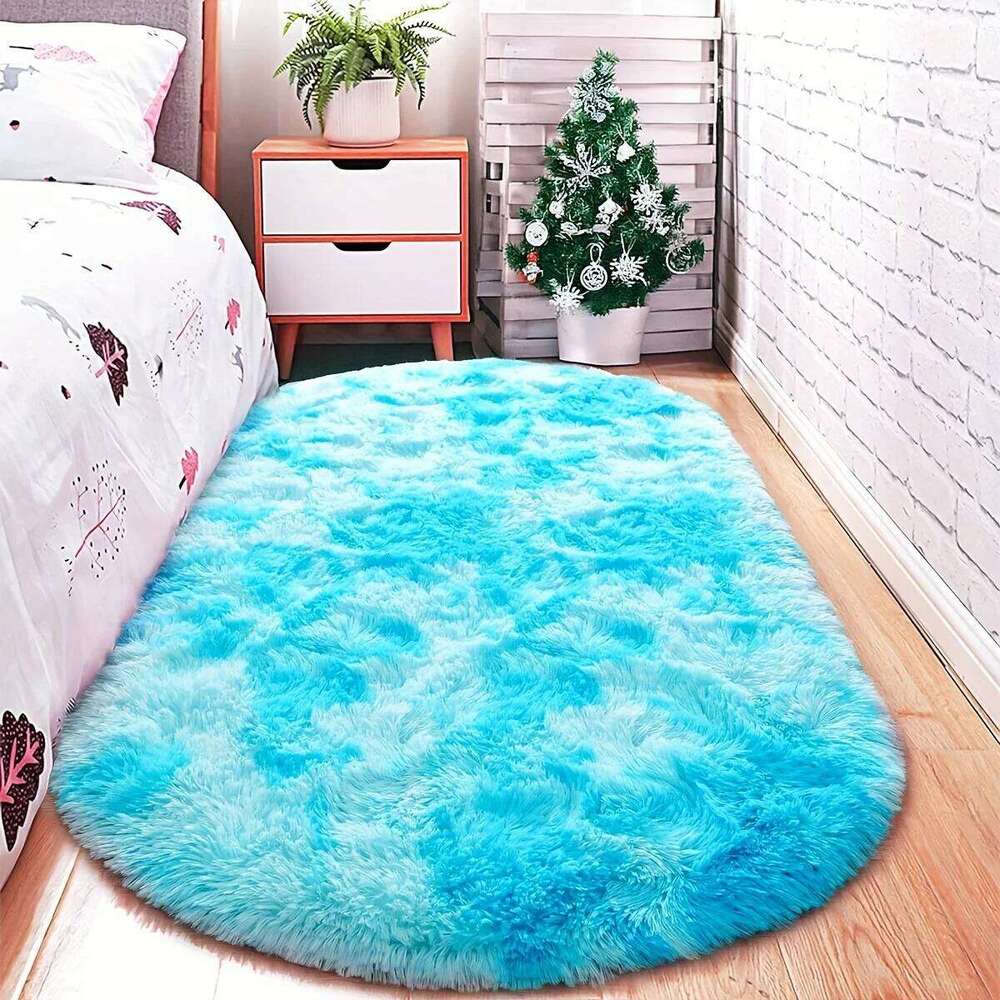 VIKAMA Grey Dense Silk Winter Warm Bedroom Bedside Rugs Living Room Sofa Carpet Long Hair Soft Floor Mat Home Dec H260226