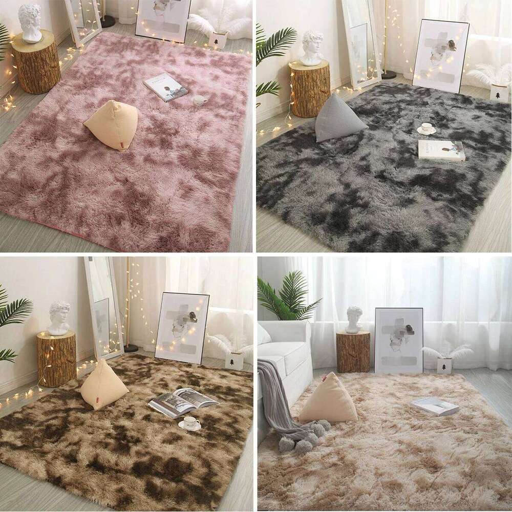 Plush living Decoration Children bedroom carpet Fluffy for hallway Non-slip Hair Rugs Bedside designs room Mat H260226