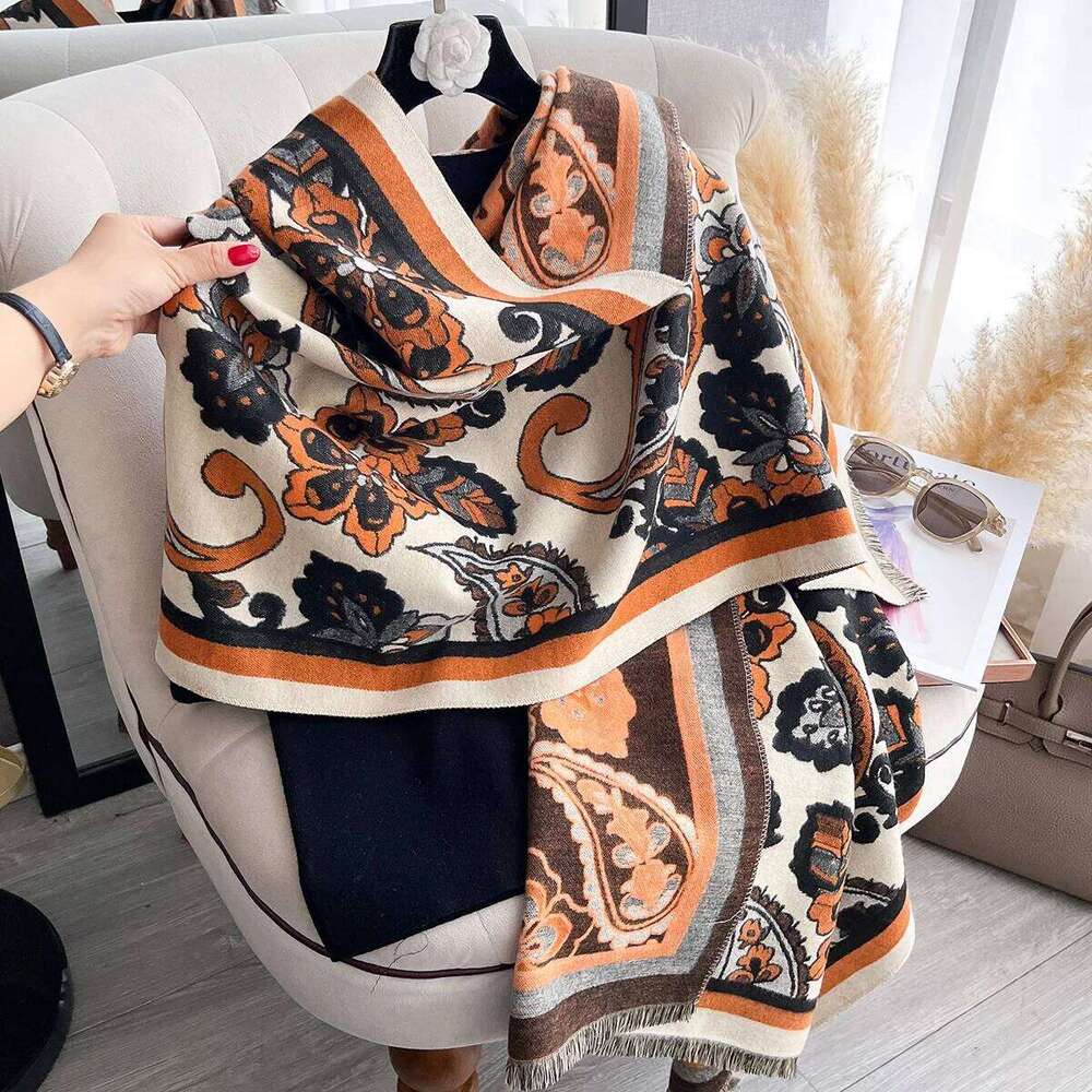 2025 Design Luxury Winter Cashmere Scarf Women Warm Pashmina Blanket Paisley Scarves Female Shawl Wraps Thick Foulard Bufanda Z260226