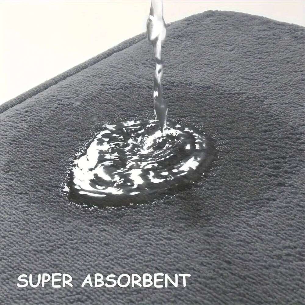 Long strip thickened kitchen water and oil absorbent floor flannel non-slip dirt-resistant foot entrance door mat H260226