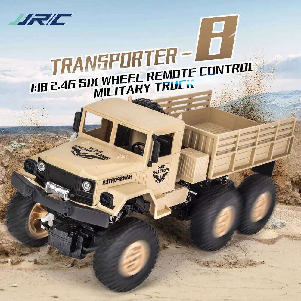 JJRC 1/18 Off-Road 2.4G Radio Controlled Car Military Electric Machine 10Km/h Rc Buggy Children's Cars Toys for Boys kid H260227
