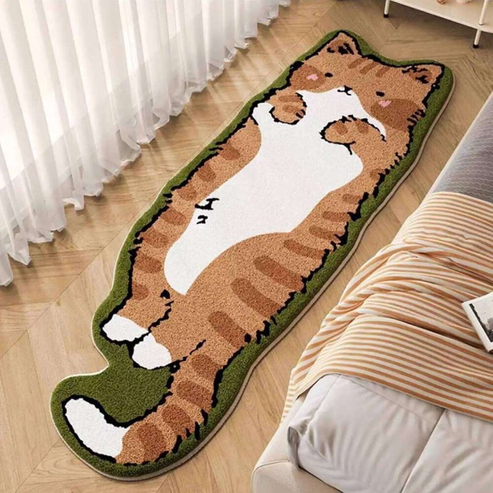 VIKAMA Cartoon Cat Patterned Carpet Home Decor. Provides Warmth For The Living Room Bedroom Bedside. Non-Slip And Dirt-Proof H260226