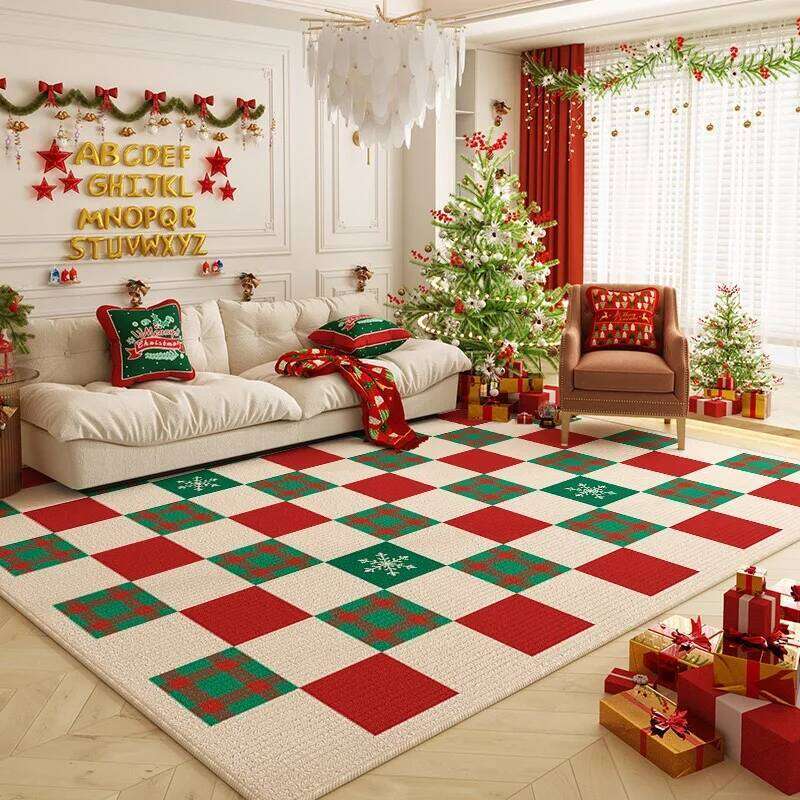 VIKAMA1PC Christmas Cartoon Crystal Velvet Carpet Is Dirt Resistant And Easy To Care For Bedroom Living Room Mat Home Decor H260226