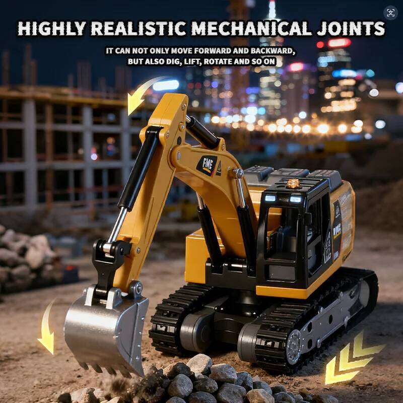 New 1/64 Desktop Control Engineering Vehicle Series 2.4g Rc Decompression Toy Boy Excavator Mini Remote H260227