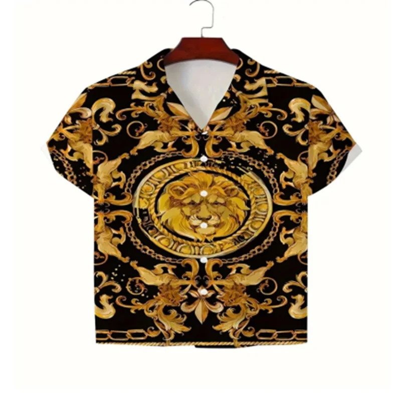 2026 mens light printed shirt mens and womens short sleeved shirt 100 fiber fashionable and comfortable casual gi260227