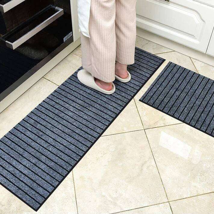 Modern Minimalist Square Floor Mat - Durable, Stain/Fade Resistant, Non-Slip Rubber Backing, Machine Washable for Indoor/Outdoor H260226