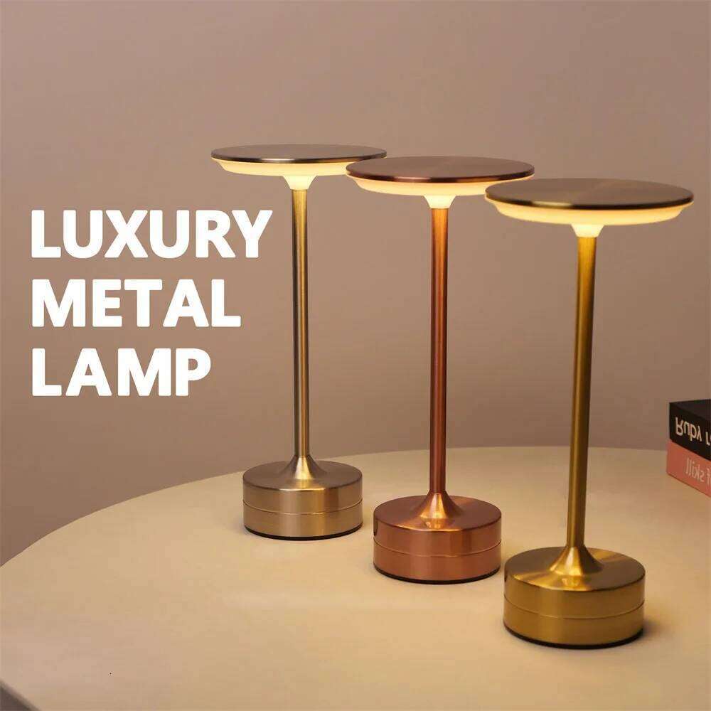LED Wireless Charging I-shaped lamp Table Lamp Reading USB Rechargeable Touch Three-tone Desk Light No Plug Z260227