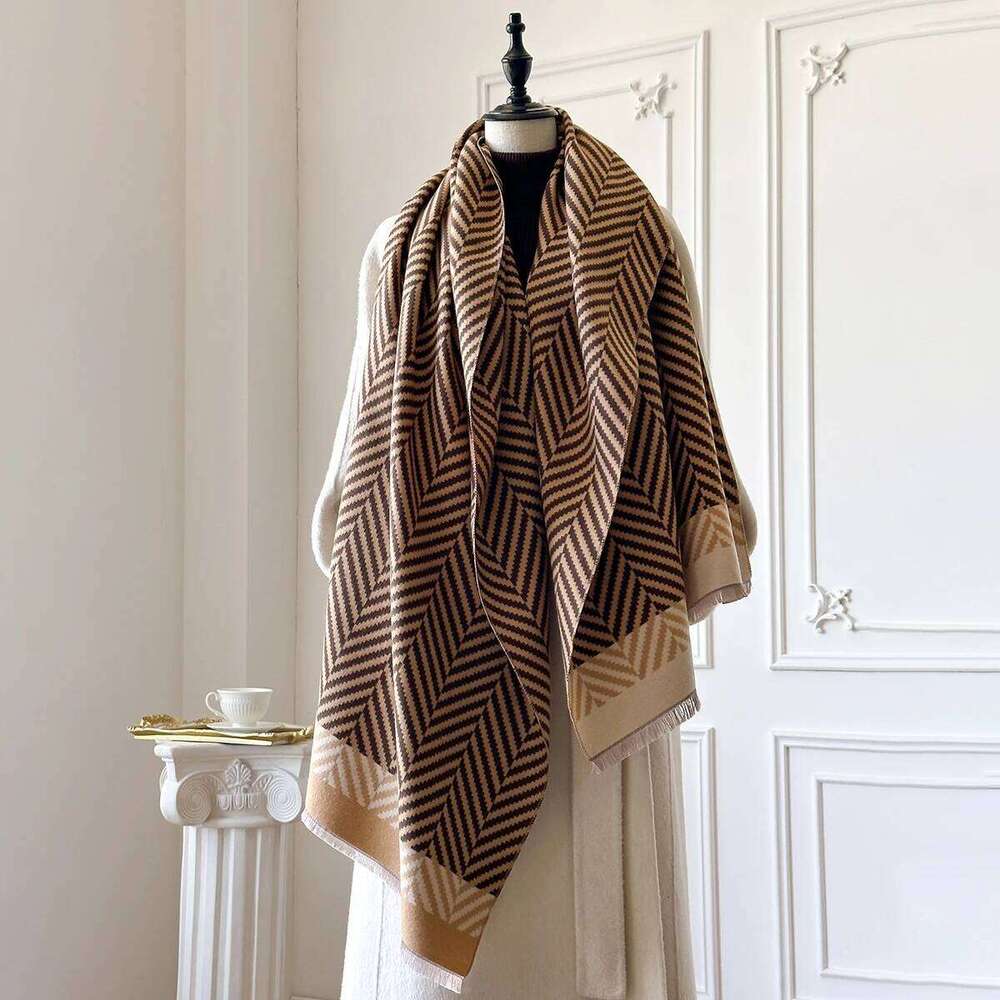 2025 Winter Women Imitation Cashmere Scarves Thick Warm Pashmina Shawls Wraps Jacquard Lady Blanket Echarpe Bufanda Female Scraf Z260226