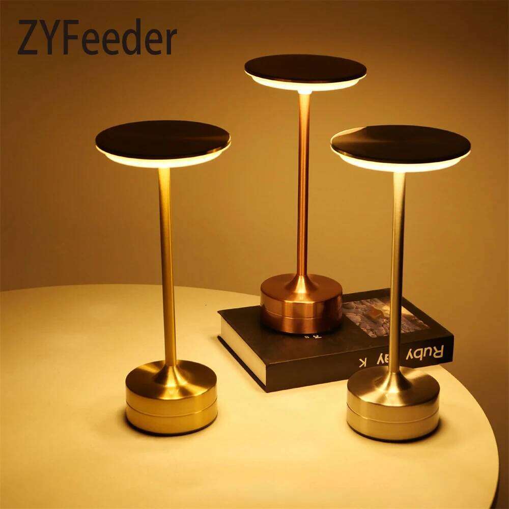 LED Wireless Charging I-shaped lamp Table Lamp Reading USB Rechargeable Touch Three-tone Desk Light No Plug Z260227