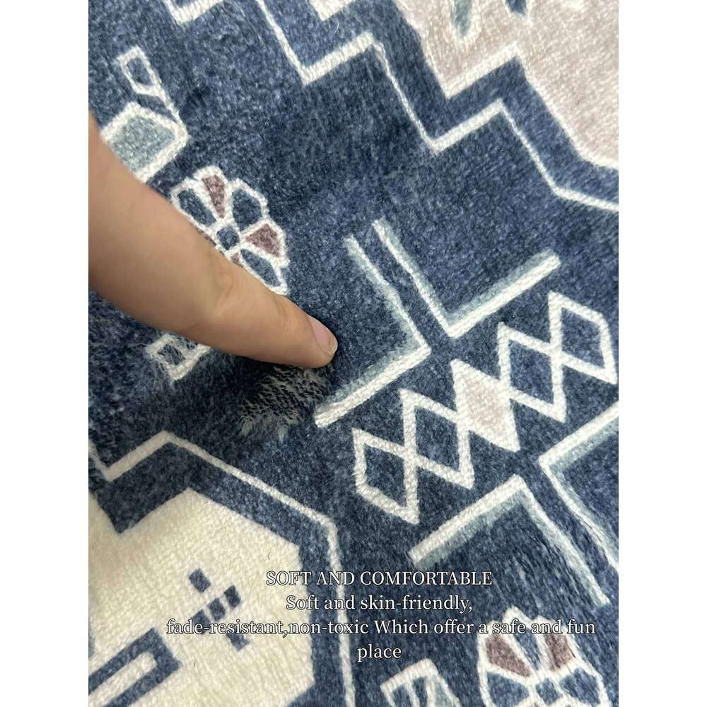 VIKAMA Christmas Theme Half Round Entry Rug Sleigh Reindeer Print Foyer Entryway Living Room Festive Decoration Home Floor Mat H260227 - view 7