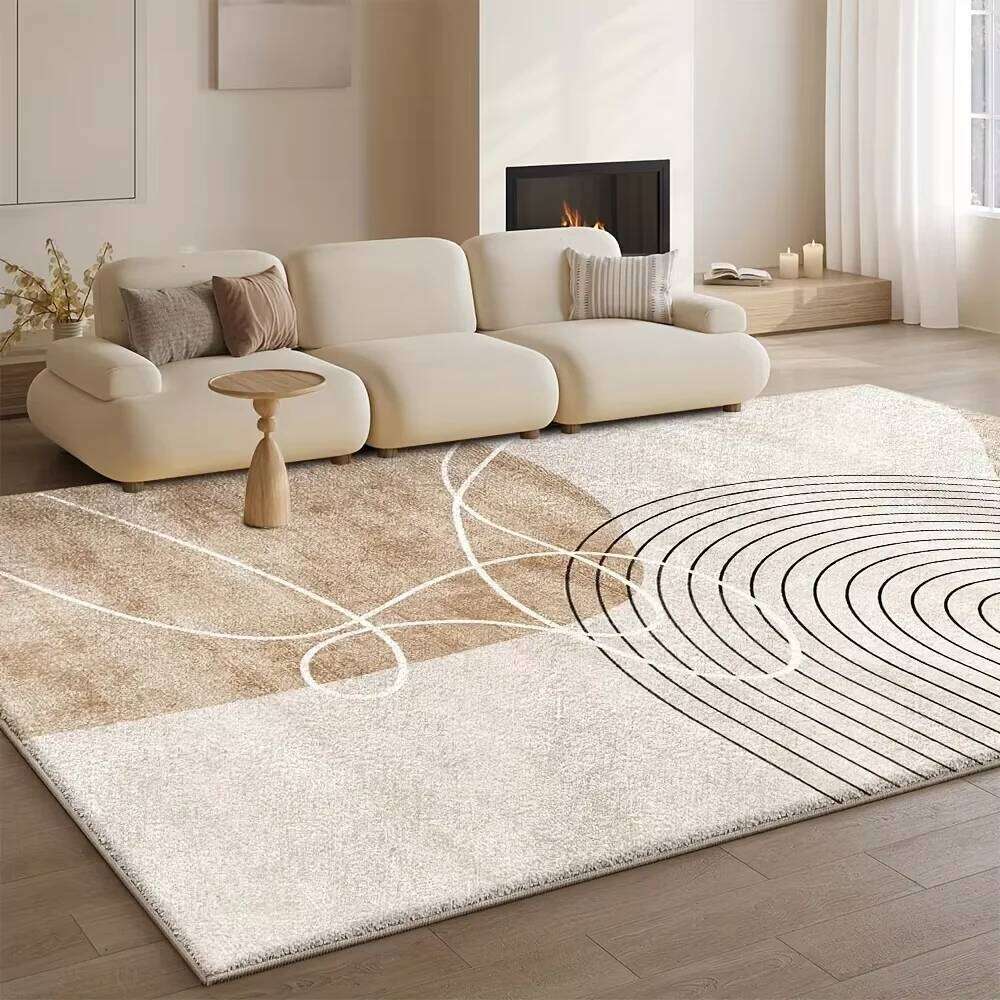 VIKAMA Flannel Carpet Modern Light Luxury Living Room Bedroom Bedside Simple Mat Large Rug Non-slip Washable Home Decor H260226