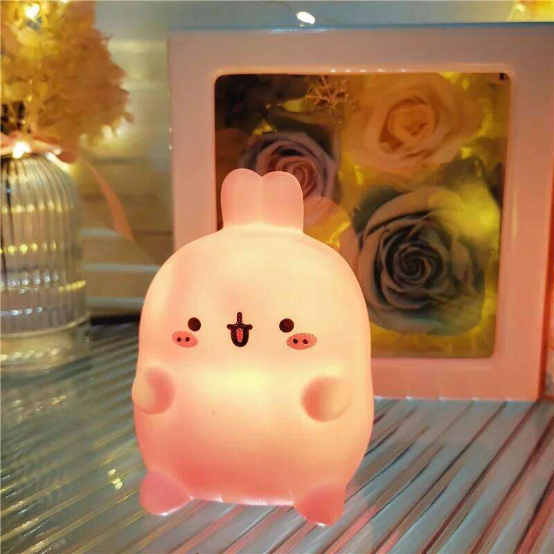 Rabbit Bedhead Bedroom LED Small Table Non Plug In Floor Stand Creative Atmosphere Night Light Decoration Z260227