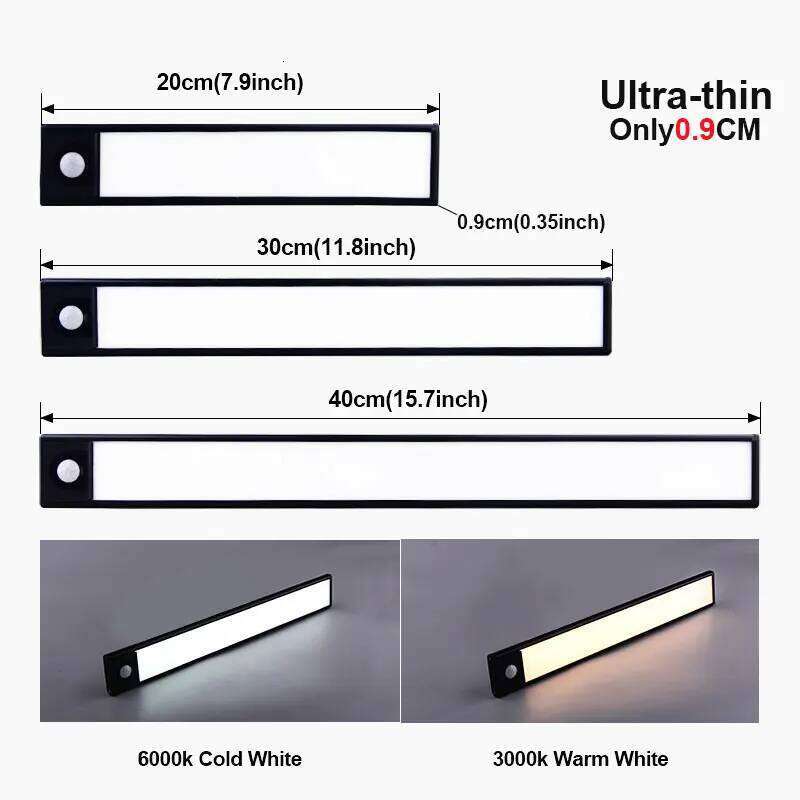 Motion Light Wireless USB Rechargeable Sensor LED Lamp For Kitchen Cabinet Wardrobe Bedroom Staircase Closet Lights Z260227