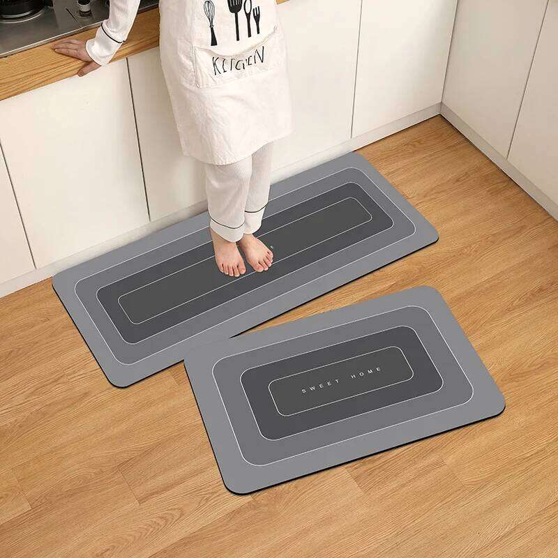 1PCS Kitchen Floor Waterproof, Anti-skid, Anti-dirty Foot Household Mat, Carpet, Diatomite Door Mat H260226