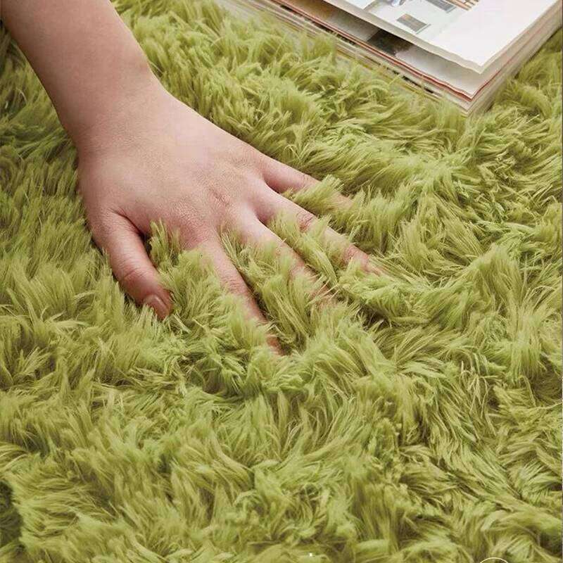 Plush Carpet Living Sofa Coffee Table Rug Green Pink Fluffy Soft Blankets Area Rugs Children's Room Non-Slip Mat Home Decor H260226