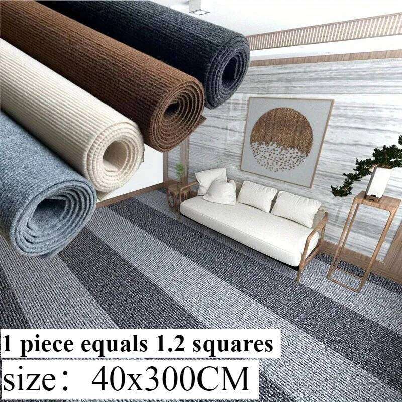 Decoration Staircase Carpet Living Room Water Uptake Rugs for Bedroom Kitchen Home Decor Bathroom Self-adhesive Solid Color H260226