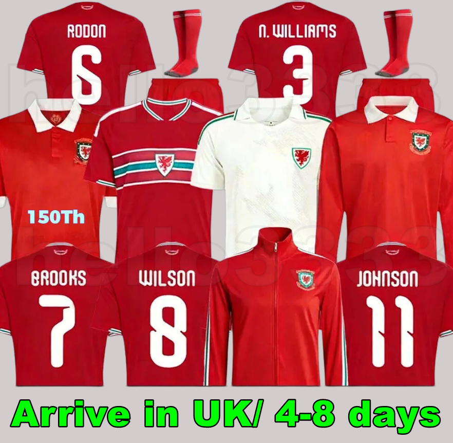 Wales Football Jersey Kids Kit 2026 World Cup 26 27 BROOKS Williams Football Shirts JOHNSON N.WILLIAMS RODON T.ROBERTS CABANGO LEVITT Long Sleeves Uniform 150-year