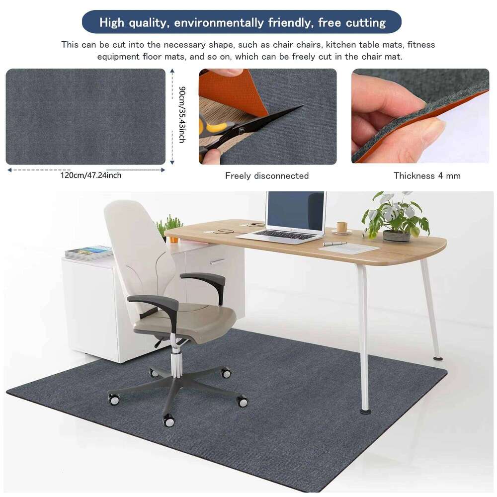 90x120cm chair mat work in hardwood Office Rolling Computer Gaming Chair Mat Bedroom Living Room H260227 - view 3