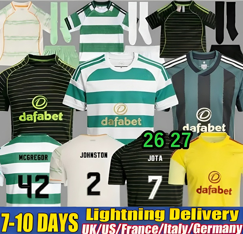 2026 27 Celts Soccer Jerseys celticfc jersey 26 27 Home Away football shirts EDOUARD men and kids kit IDAH KYOGO MCGREGOR SCHMEICHEL irish celticfootball jerseys set