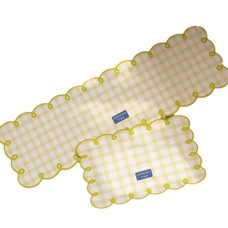 VIKAMA 1/2PC Simple Checkerboard Kitchen Special Dialgae Mud Absorbent Anti-Fouling Anti-Slip, Dirt-Resistant Carpet Home Decor H260226