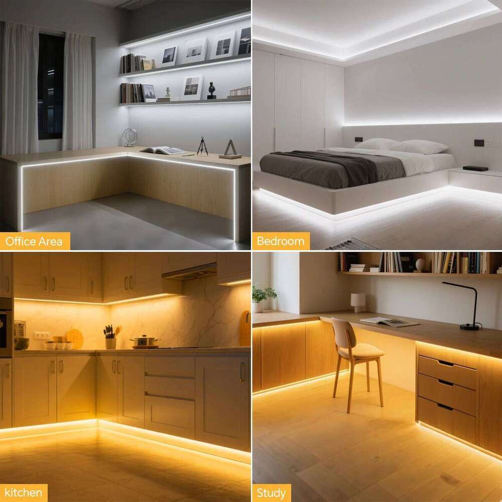 High End COB Light Strip 24V Luminous Even,No Dark Area, Self-adhesive Neon Tape Lamp Waterproof LED Rope Room Decor Z260226