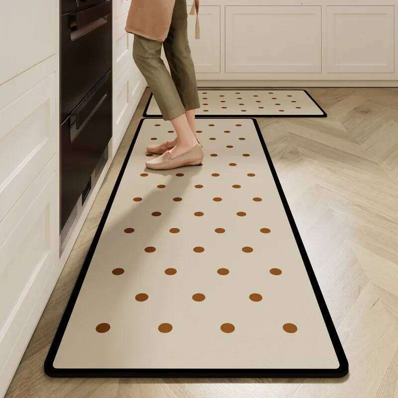 VIKAMA 1/2PC Simple Kitchen Diatoma-Mud Floor Mat Wabi-Sabi Long Bathroom Absorbent Non-Slip Easy Care Carpet Home Decor H260226