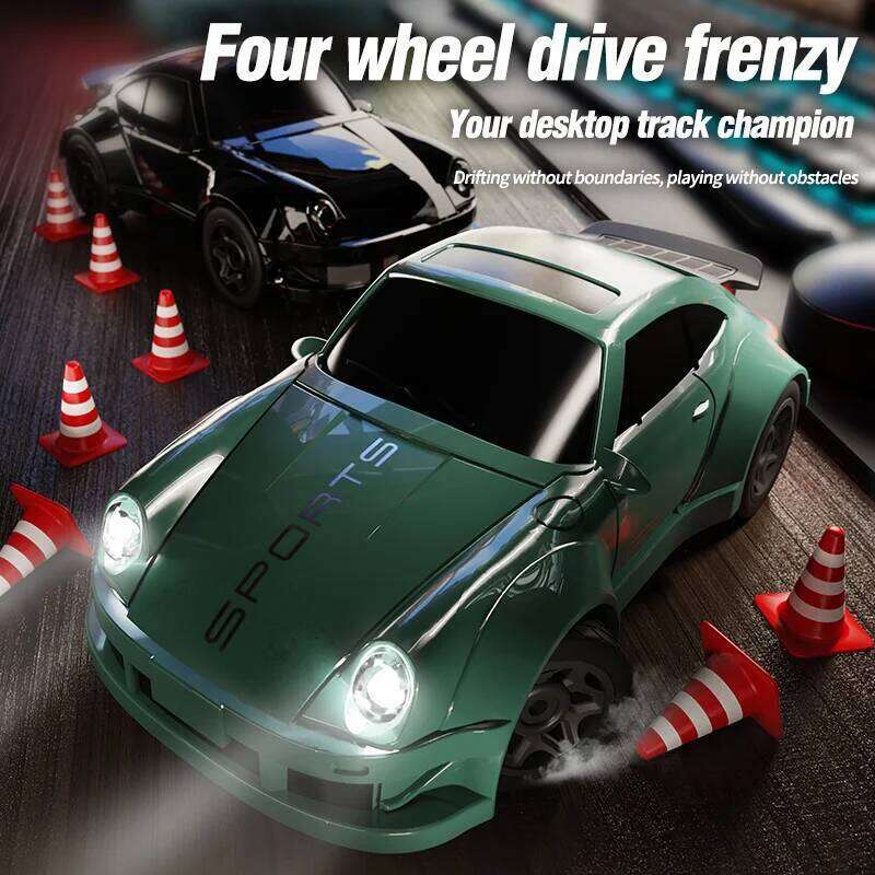 1: 64 Mini High-speed Four-wheel Drive Remote-controlled Drift Rechargeable Desktop Racing Model for Boys and Children Car H260227