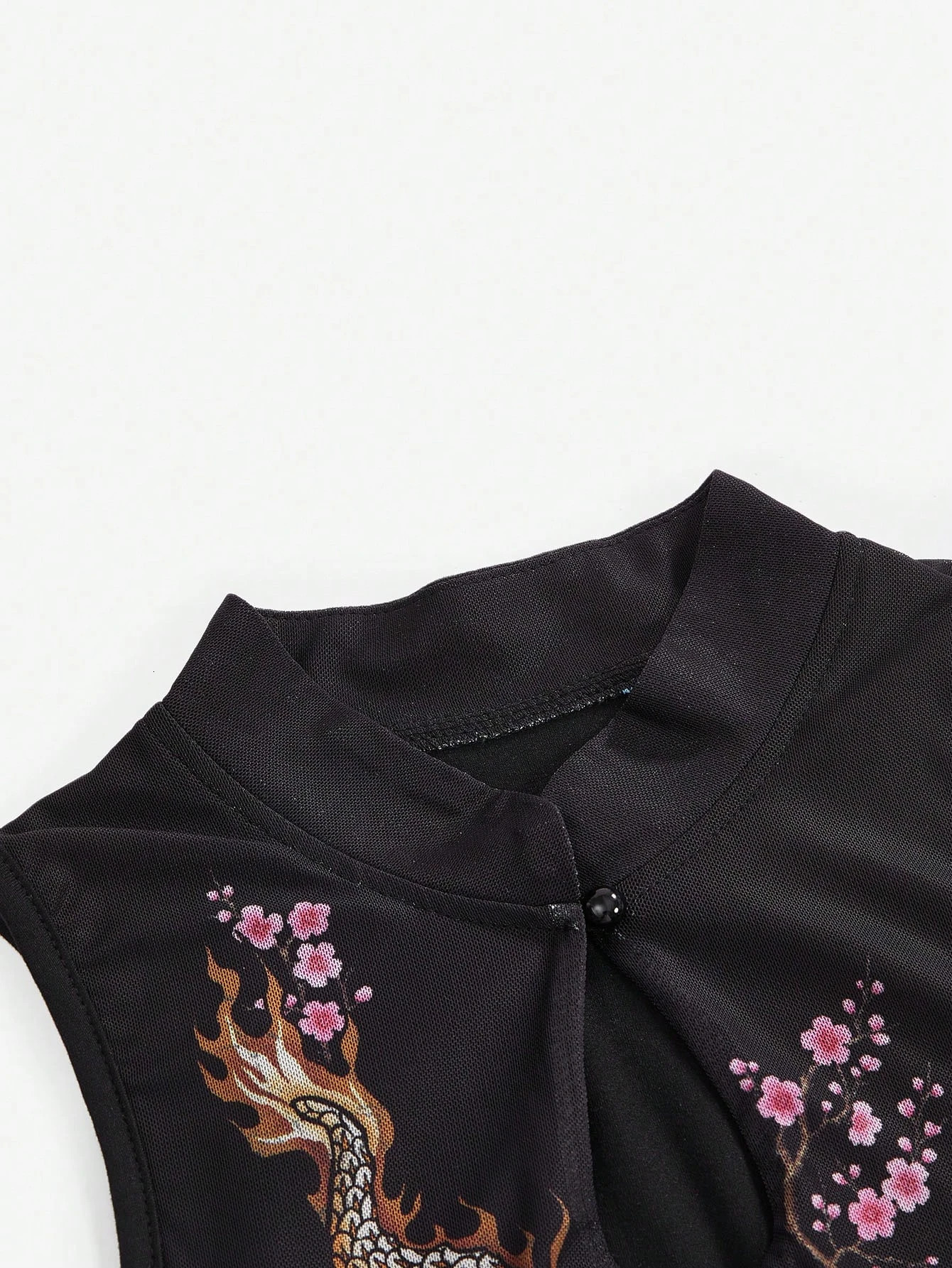 Chinese Style Dragon Print Tank Women Mandarin Collar Sleeveless Slim Camisole Vintage Plum Flower Graphic Streetwear Party Tops 260227 - view 5