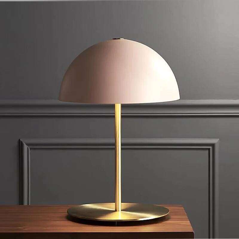 Simple Mushroom Shaped Table Villa Bedroom Bedside Pink Night Light Study American Style Desk Lamp Z260227