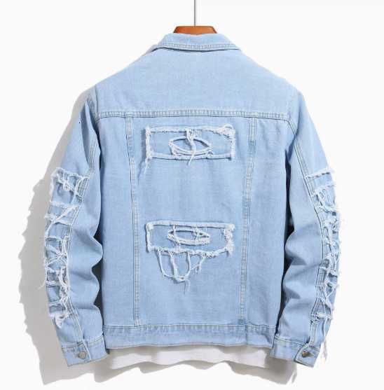 Spring and autumn new style denim jackets for men, trendy street youth, slim-fit casual jacket top H260227
