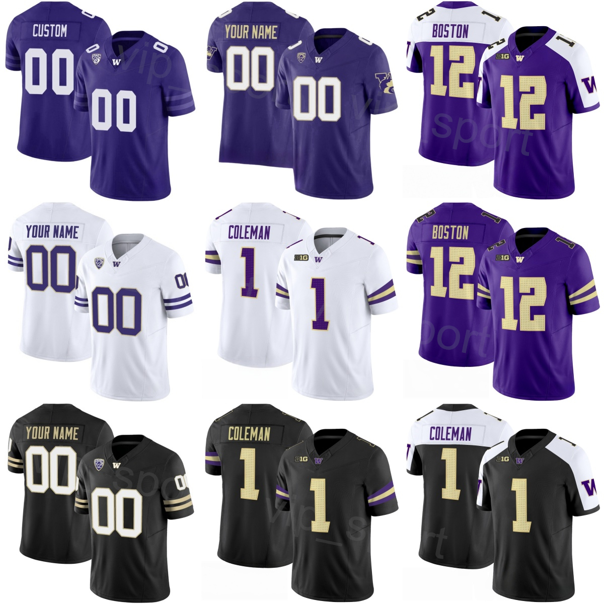 2026 University Football 12 Denzel Boston Jersey College 81 Dezmen Roebuck 86 D…