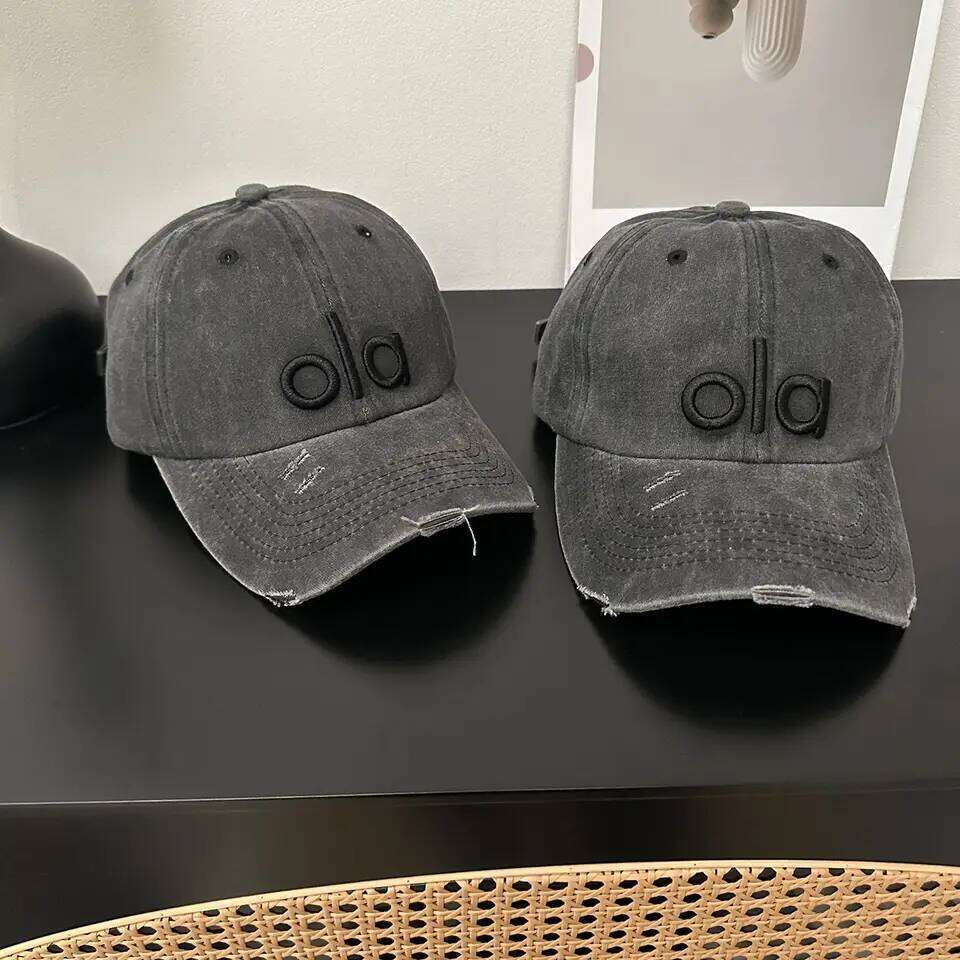 2026 Y2K Washed Denim Cap Ola Letter Embroidery, Vintage Style, High-Quality, Luxury Feel, Adjustable Baseball Hat 26Y0227