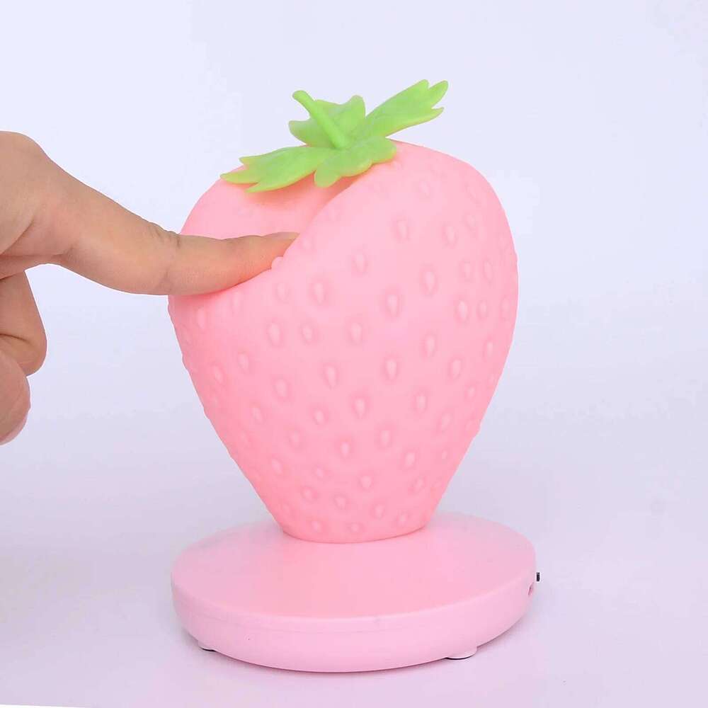 LED Strawberry night lamp USB charing Bedside Lamp Silicon Touch-Sensor Nightlight for kid children Bedroom Decoration Z260227