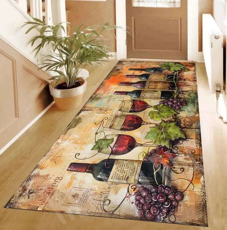 Washable Latte Espresso Theme Carpet Area Non Slip Kitchen Runner Coffee Rug H260226