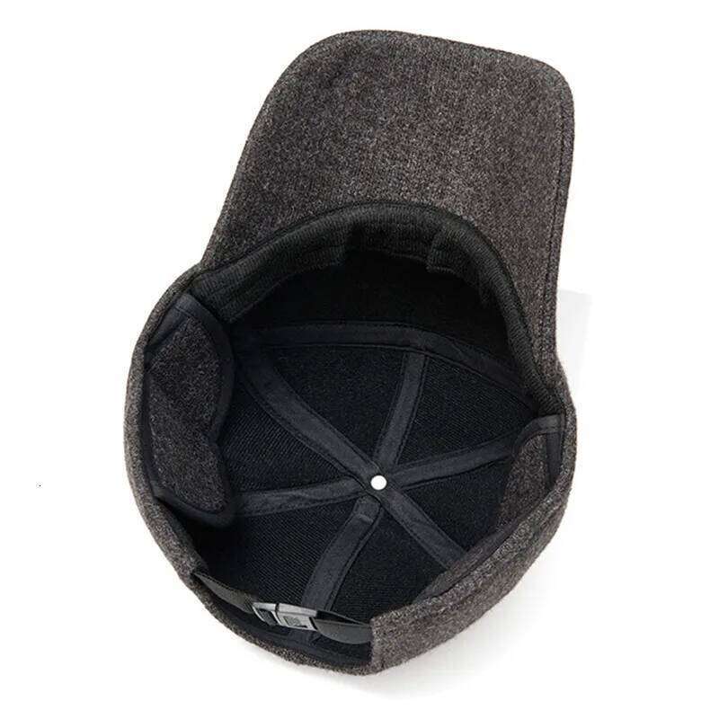 New Winter Fleece-lined Plush Thickened Warm Baseball Caps For Men Coldproof Earmuffs Hats Women's Hat Snapback Cap Z260226