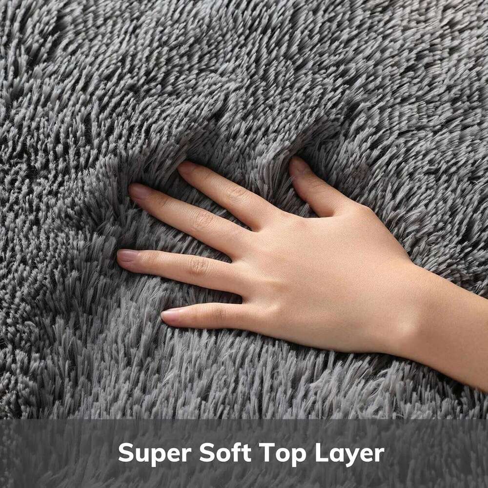VIKAMA Modern Simple Tie-Dyed Plush Bedroom Living Interior Floor Mat Home Decoration Children's Room Soft Carpet H260227 - view 5