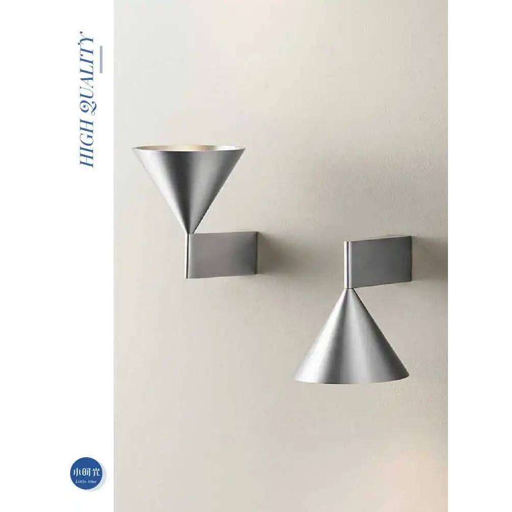 Italian Minimalist aluminum conical geometric bedside warm wall lamp for living dining room corridor and hallway Z260227