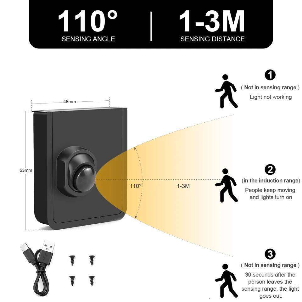 Movable sensing PIR Motion Sensor Strip Lights 24V COB LED Lamp Diode Tape with RF Reciever for Stairs Living Room Lighting Z260226