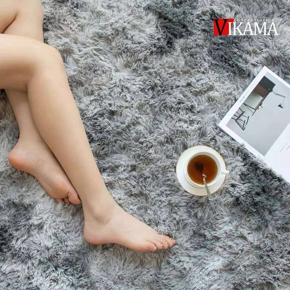 VIKAM for Living Room Decor Rugs Fluffy Thick Plush Carpet For Bedroom Large Area Rug Crawling Mat Gray Black pink H260226