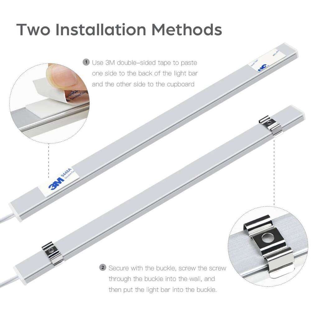 Series Connection Aluminum Under Cabinet Light Kitchen LED Bar Lamp With RF Remote Control For Wardrobe Closet Shelf Decor Z260226